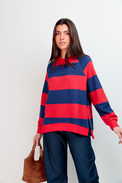Sweatshirt Rayures Marine