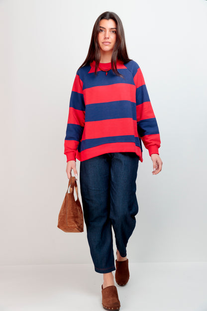 Sweatshirt Rayures Marine