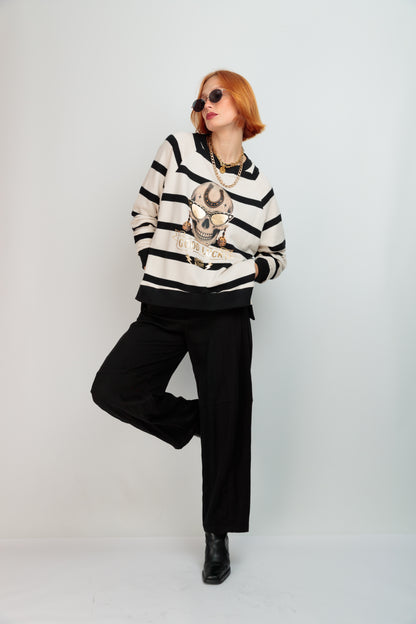 Good Luck Striped Sweatshirt
