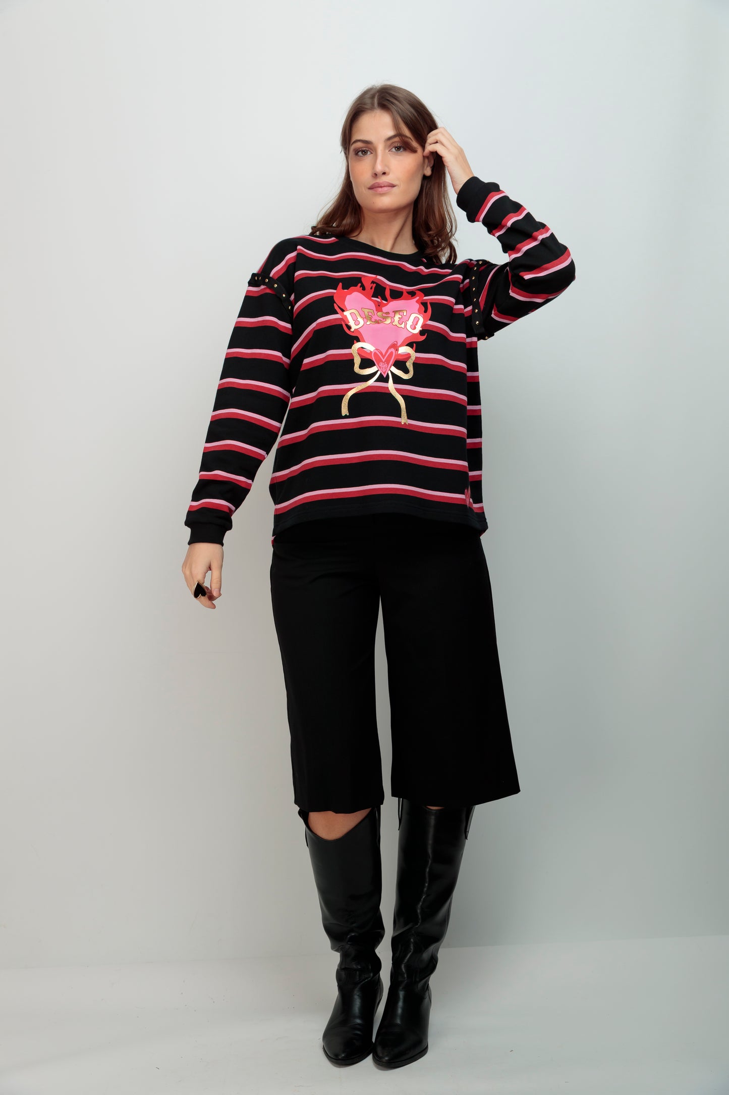 Sudadera Rayas Tachas Deseo