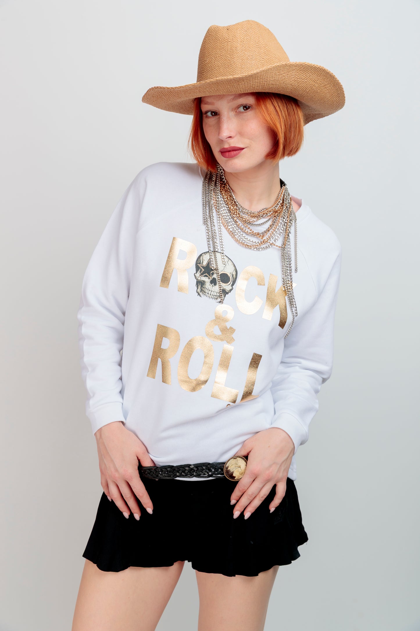 Sudadera Básica Rock Skull