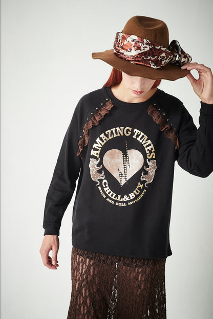 Sudadera Tachas Amazing Brown