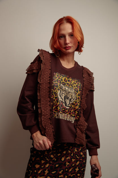 Sudadera Tul Plus Tigre Print
