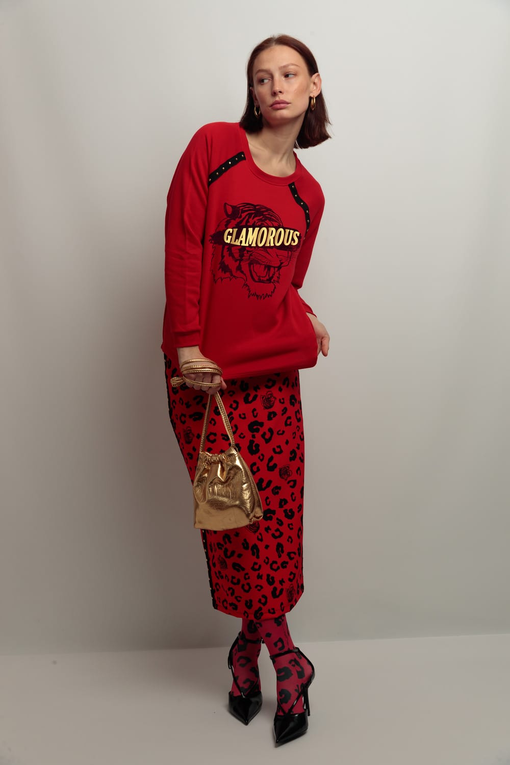 SUDADERA ROJA GLAMOROUS NG