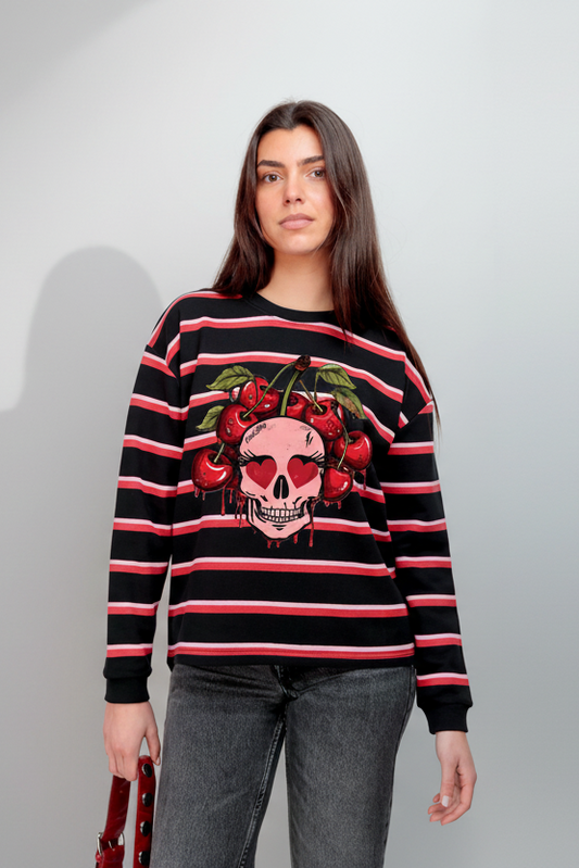 SKULL CHERRY SWEATSHIRT