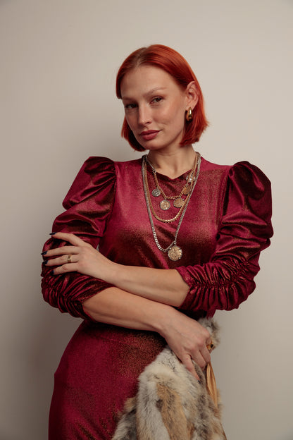 Top Lupita Terciopelo Granate