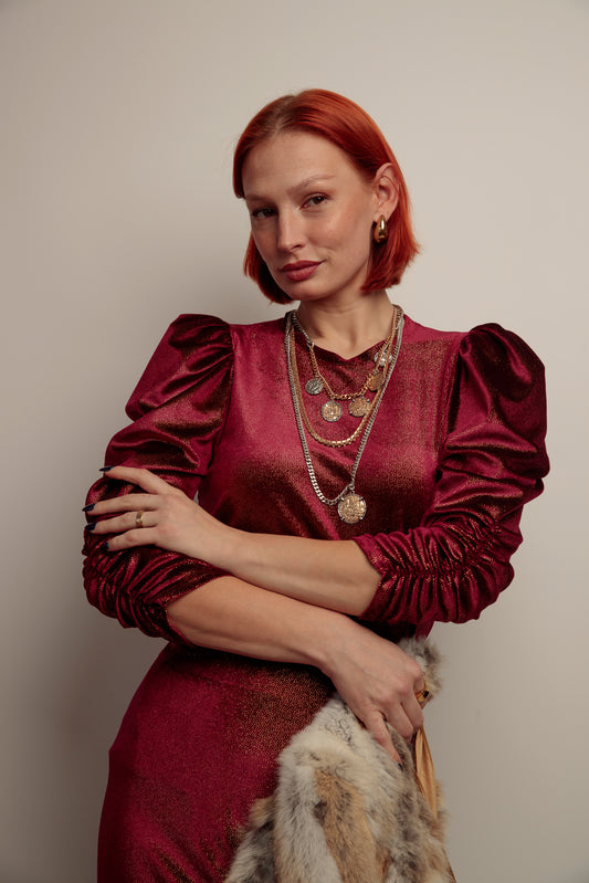 Top Lupita Terciopelo Granate