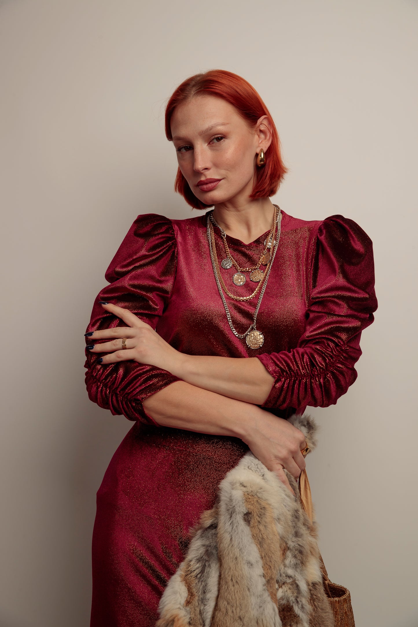 Top Lupita Terciopelo Granate