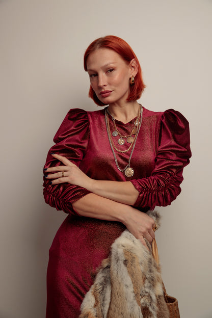 Top Lupita Terciopelo Granate