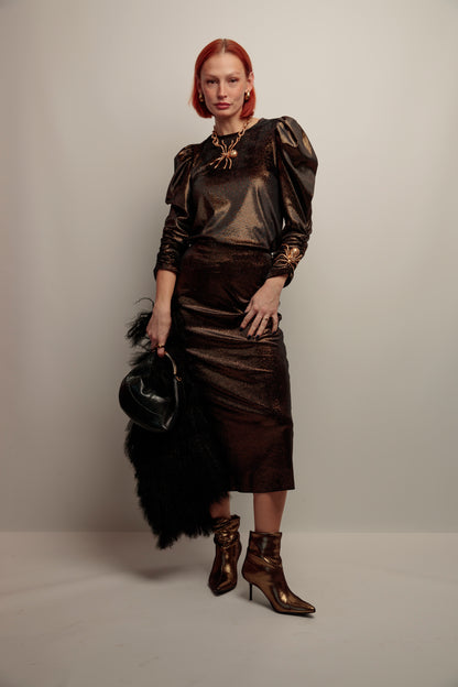 Top Lupita Terciopelo Negro