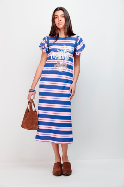 Robe Angel rayures Palm Tiger