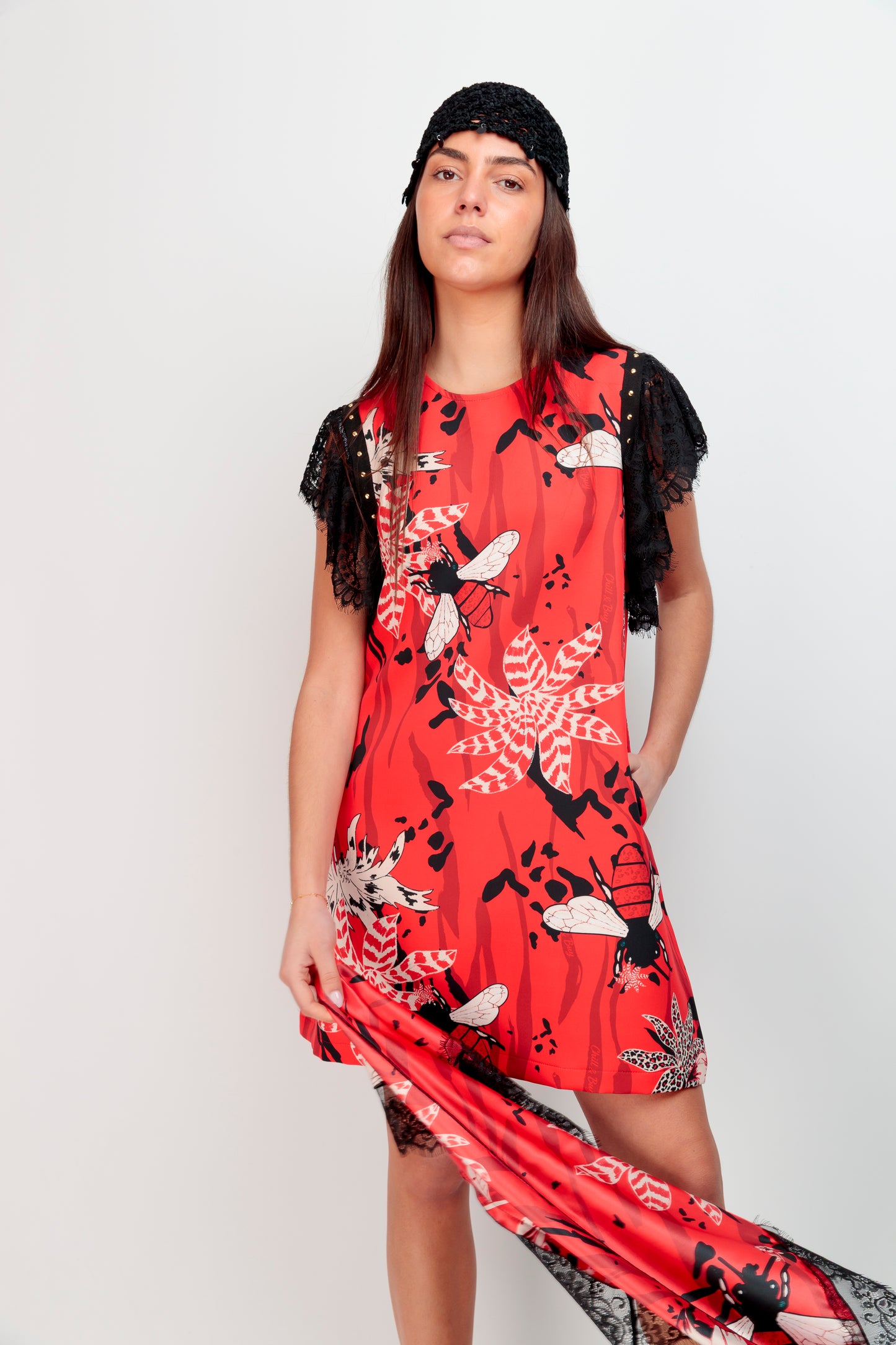 Robe dentelle florale