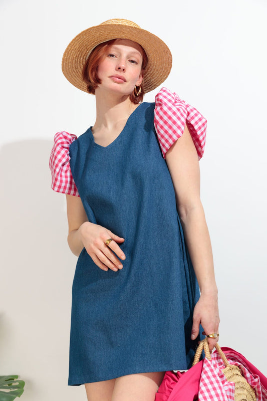 Vestido Combi Fucsia