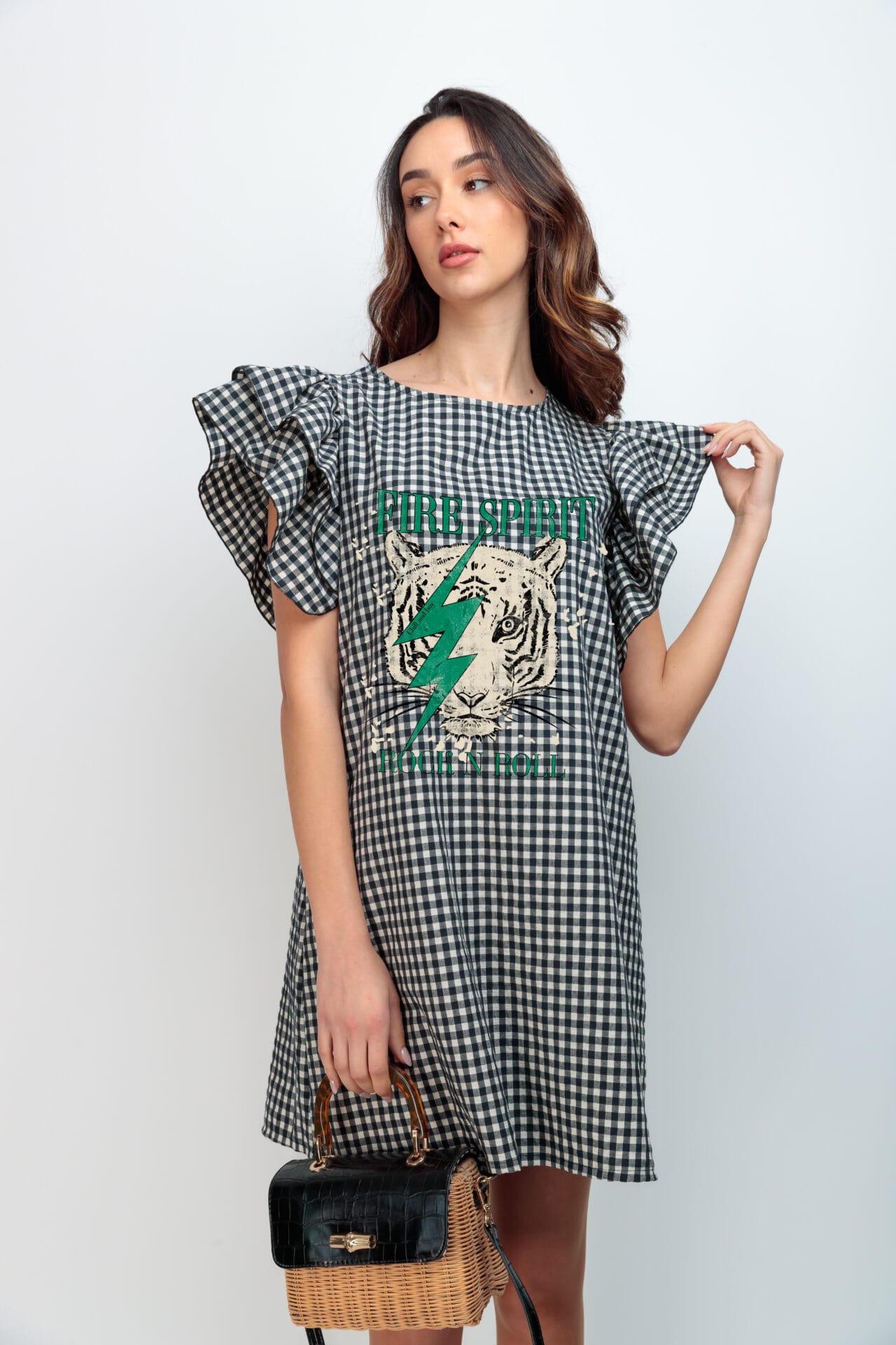 VESTIDO KEIRA VICHY NEGRO TIGER SPIRIT