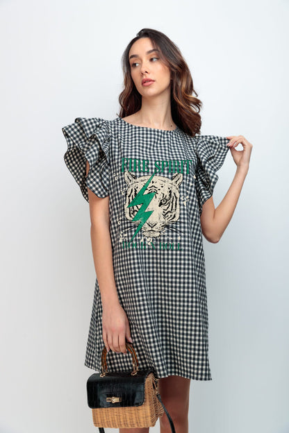 VESTIDO KEIRA VICHY NEGRO TIGER SPIRIT