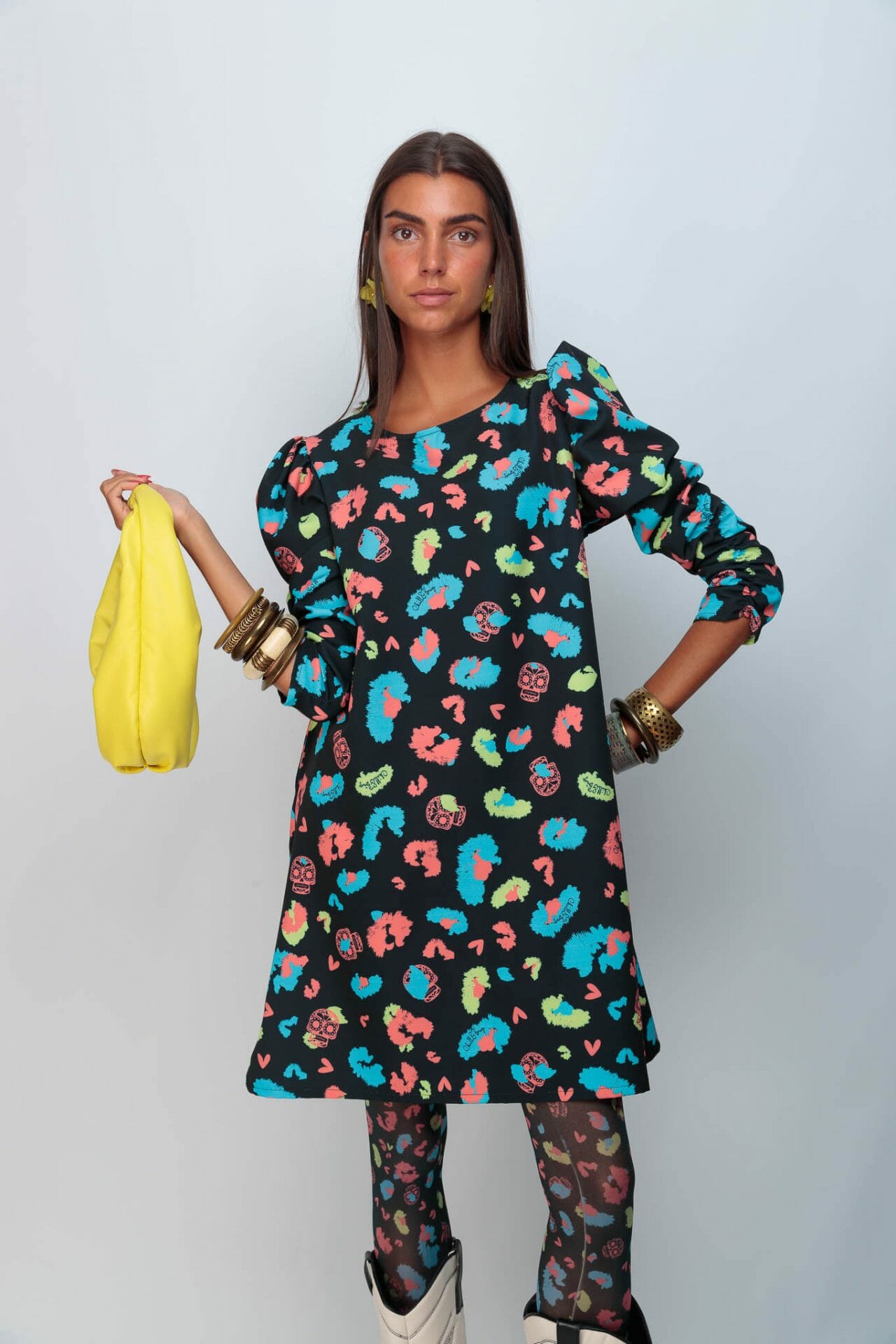 VESTIDO LUPITA PRINT SKULL
