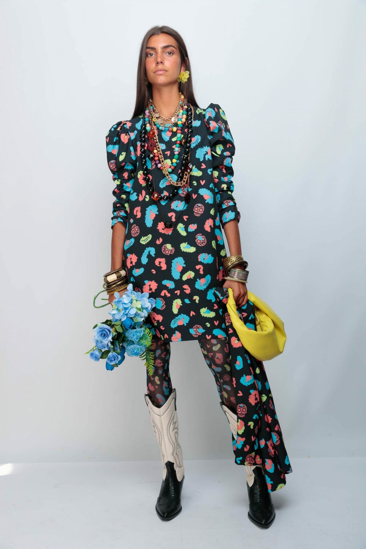 VESTIDO LUPITA PRINT SKULL