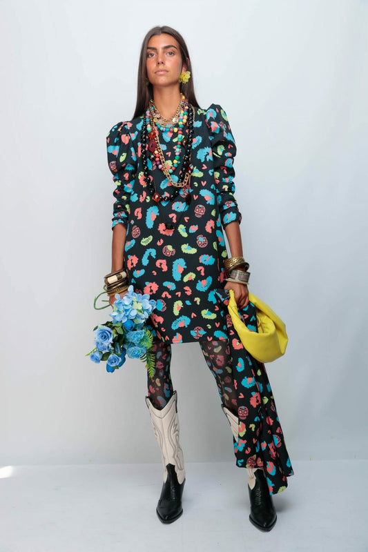 VESTIDO LUPITA PRINT SKULL