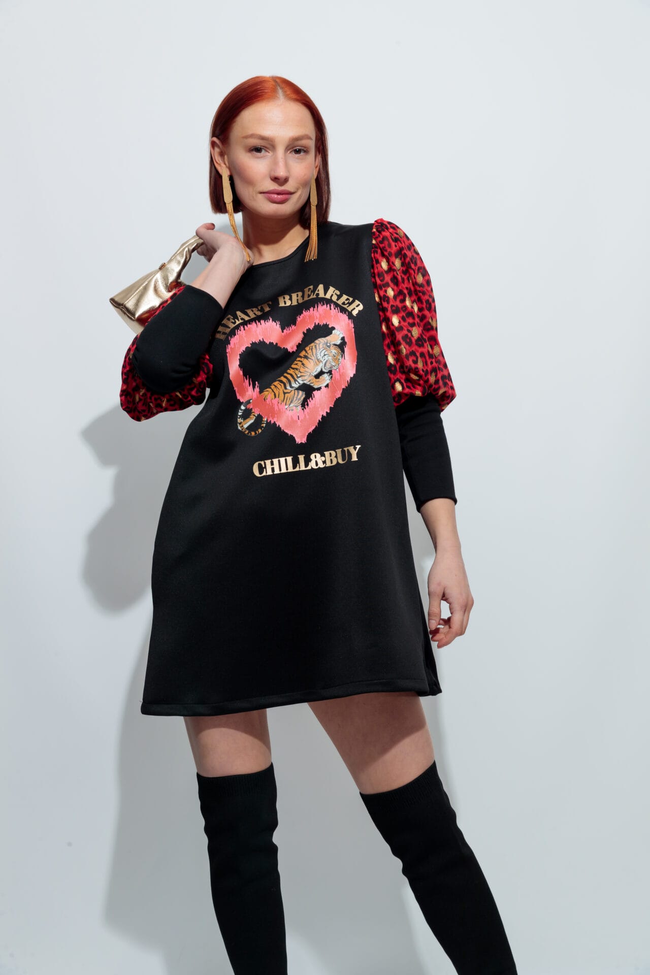 VESTIDO MANGA GOLDEN ROMPE CORAZONES ()