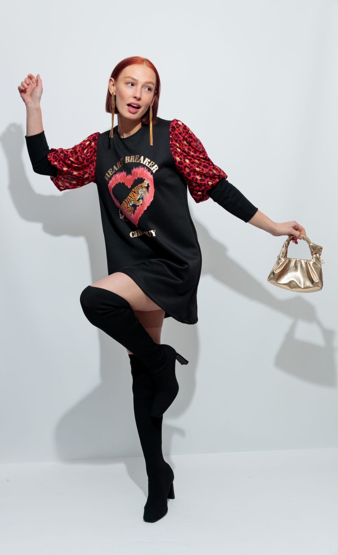 VESTIDO MANGA GOLDEN ROMPE CORAZONES ()