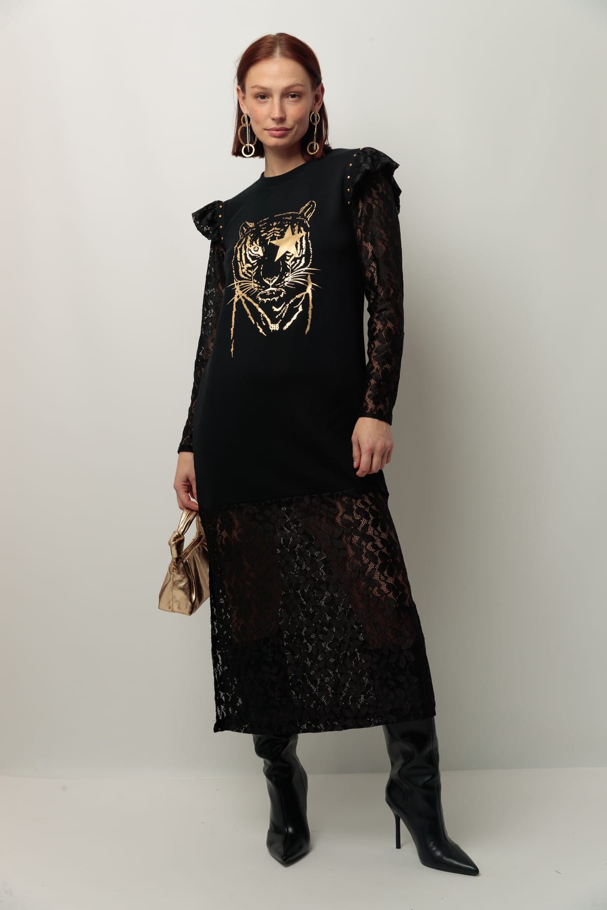 VESTIDO POP FELINO ORO