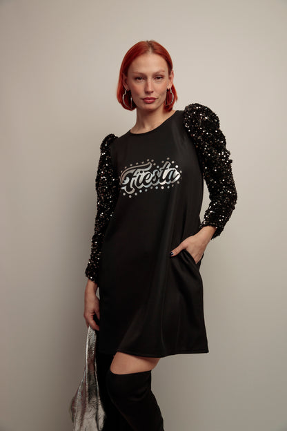 Vestido Lupita Fiesta Plata