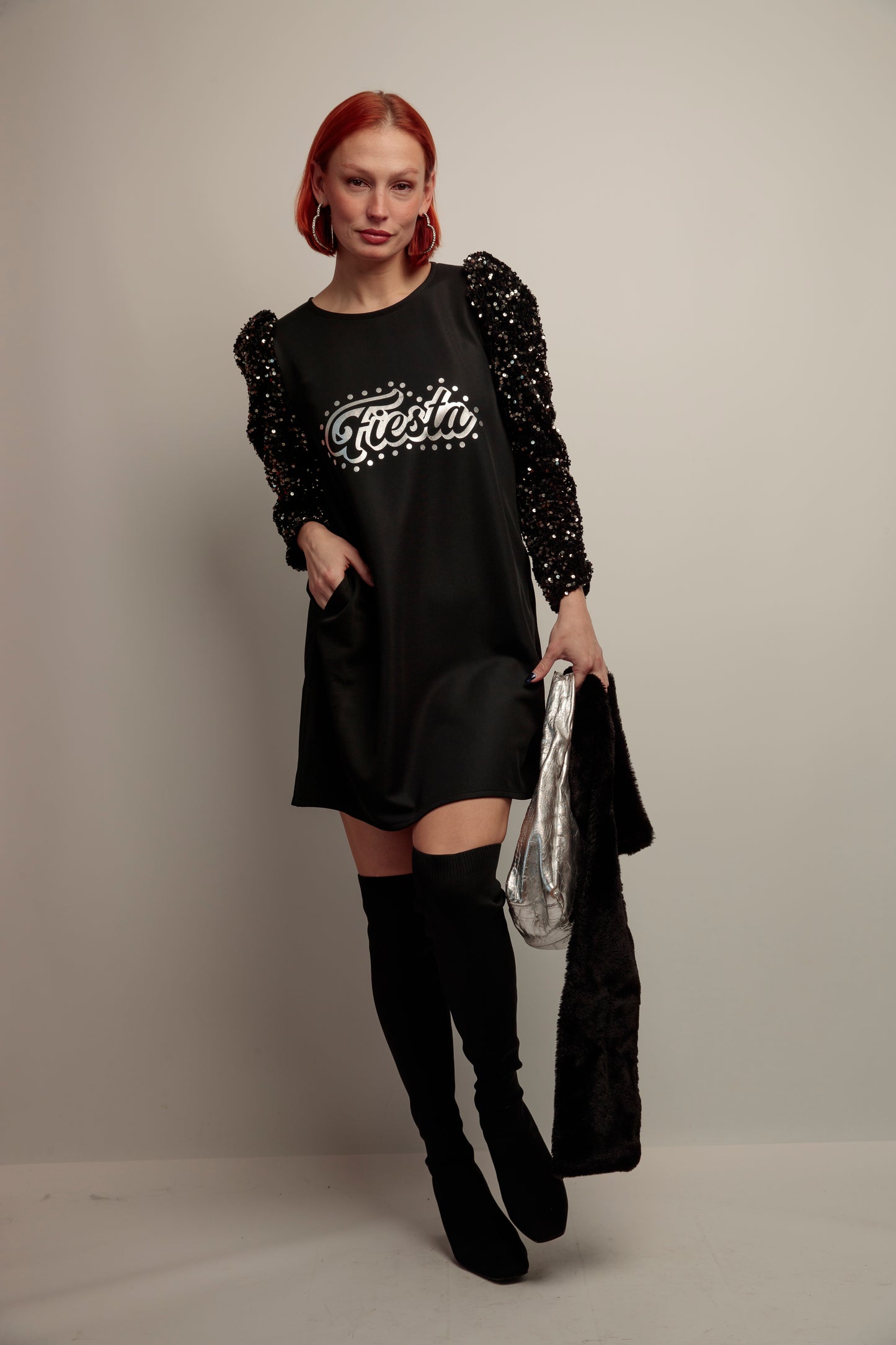 Vestido Lupita Fiesta Plata