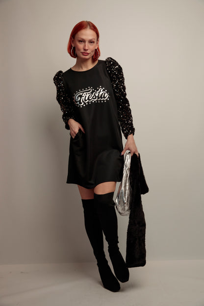 Vestido Lupita Fiesta Plata