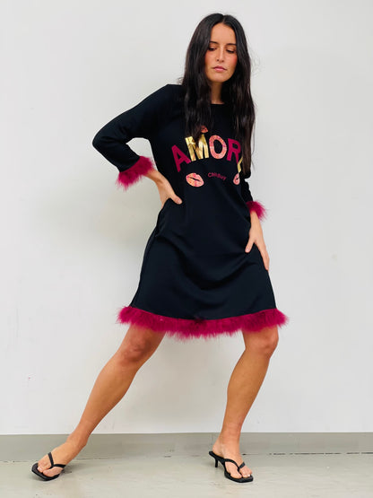 Vestido Amore Marabú