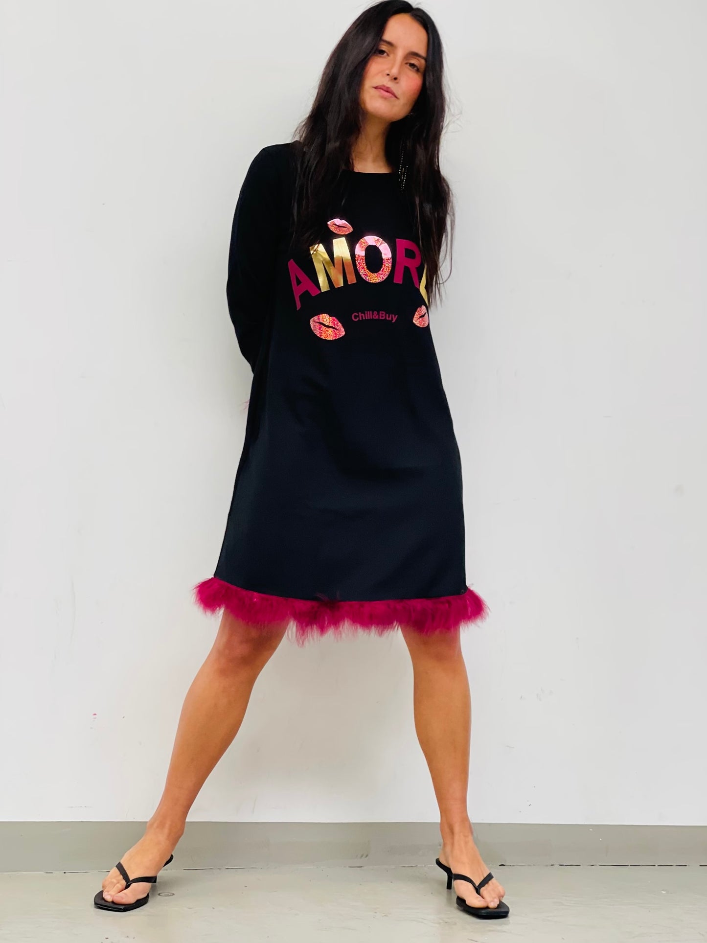 Vestido Amore Marabú