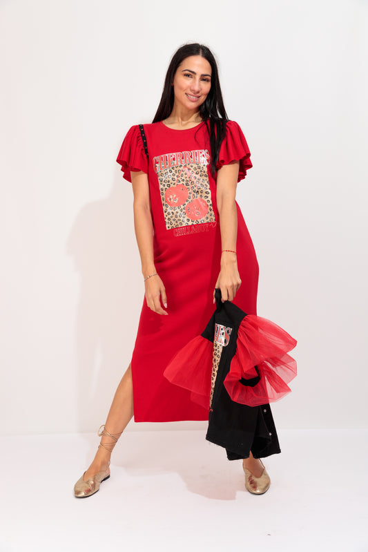 Vestido Largo Cherries