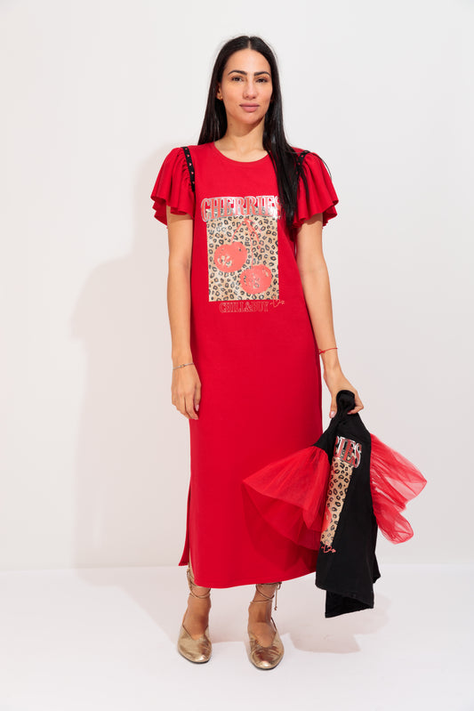 Vestido Largo Cherries