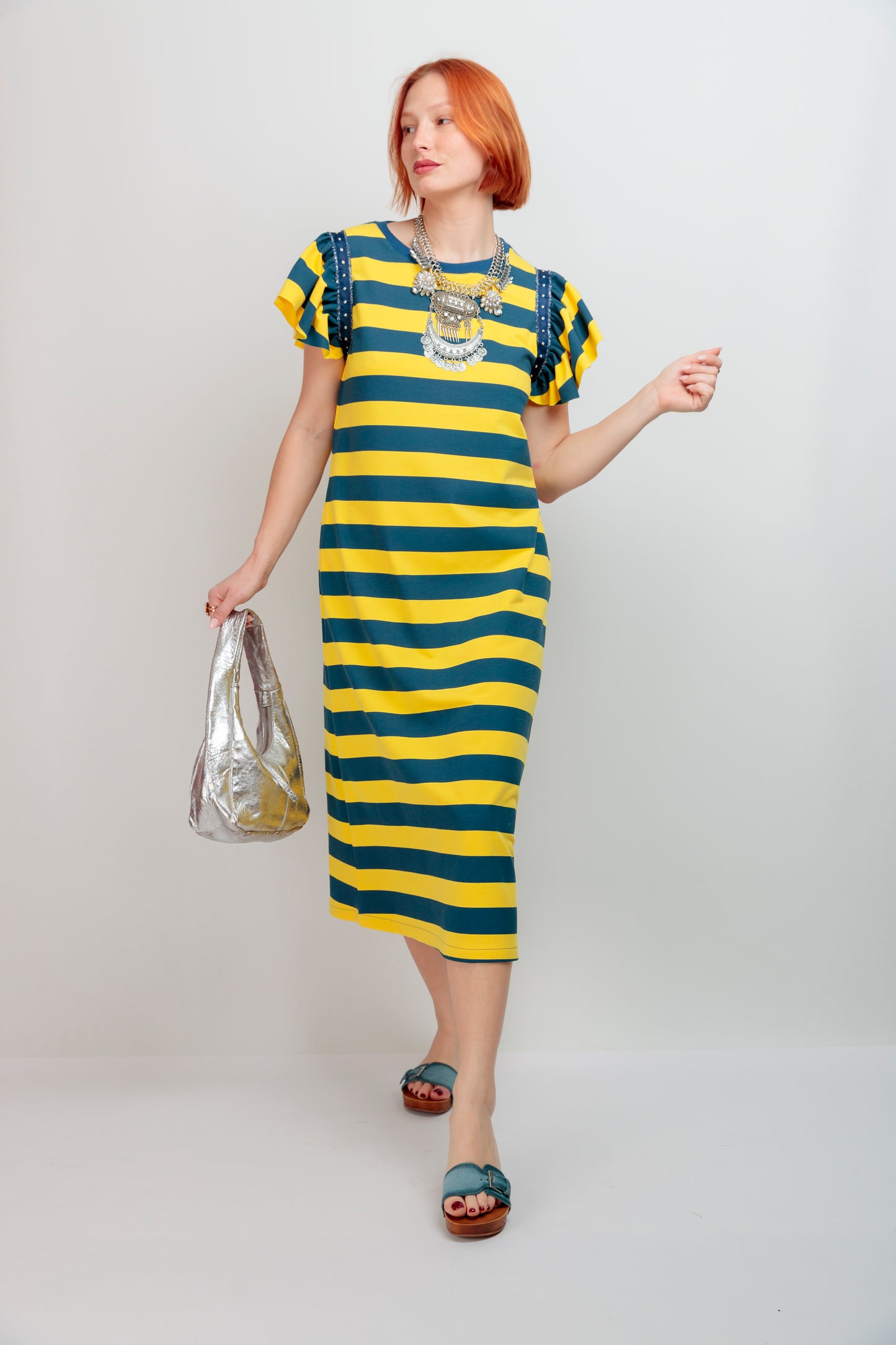 Vestido Angel Rayas Amarillas