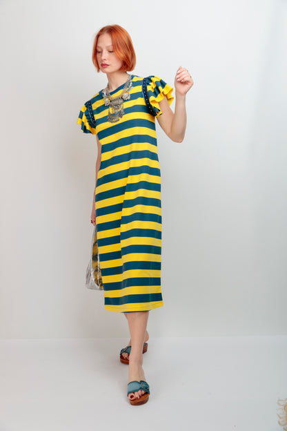 Vestido Angel Rayas Amarillas
