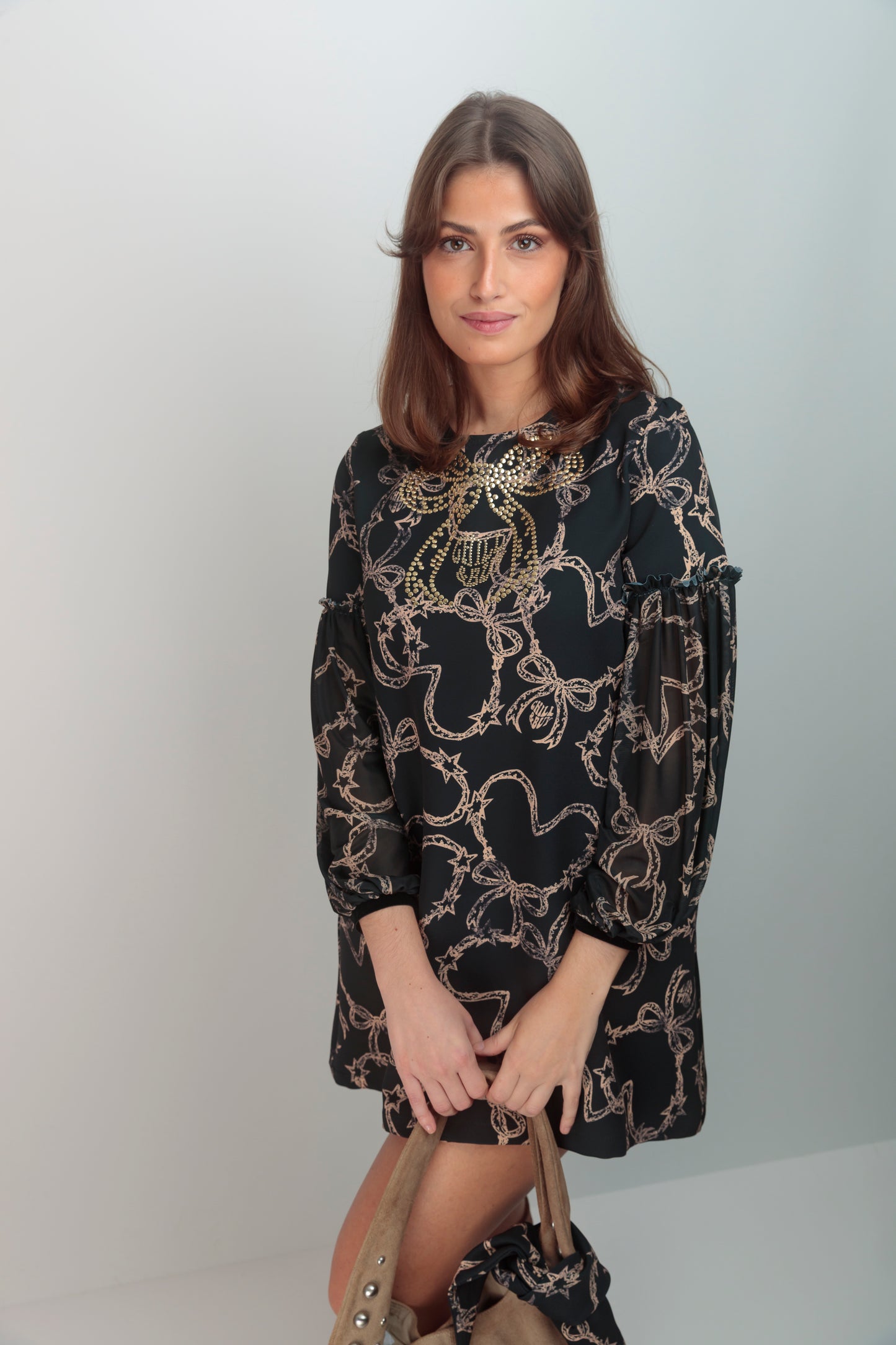 Vestido Athenas Lazo Tachas