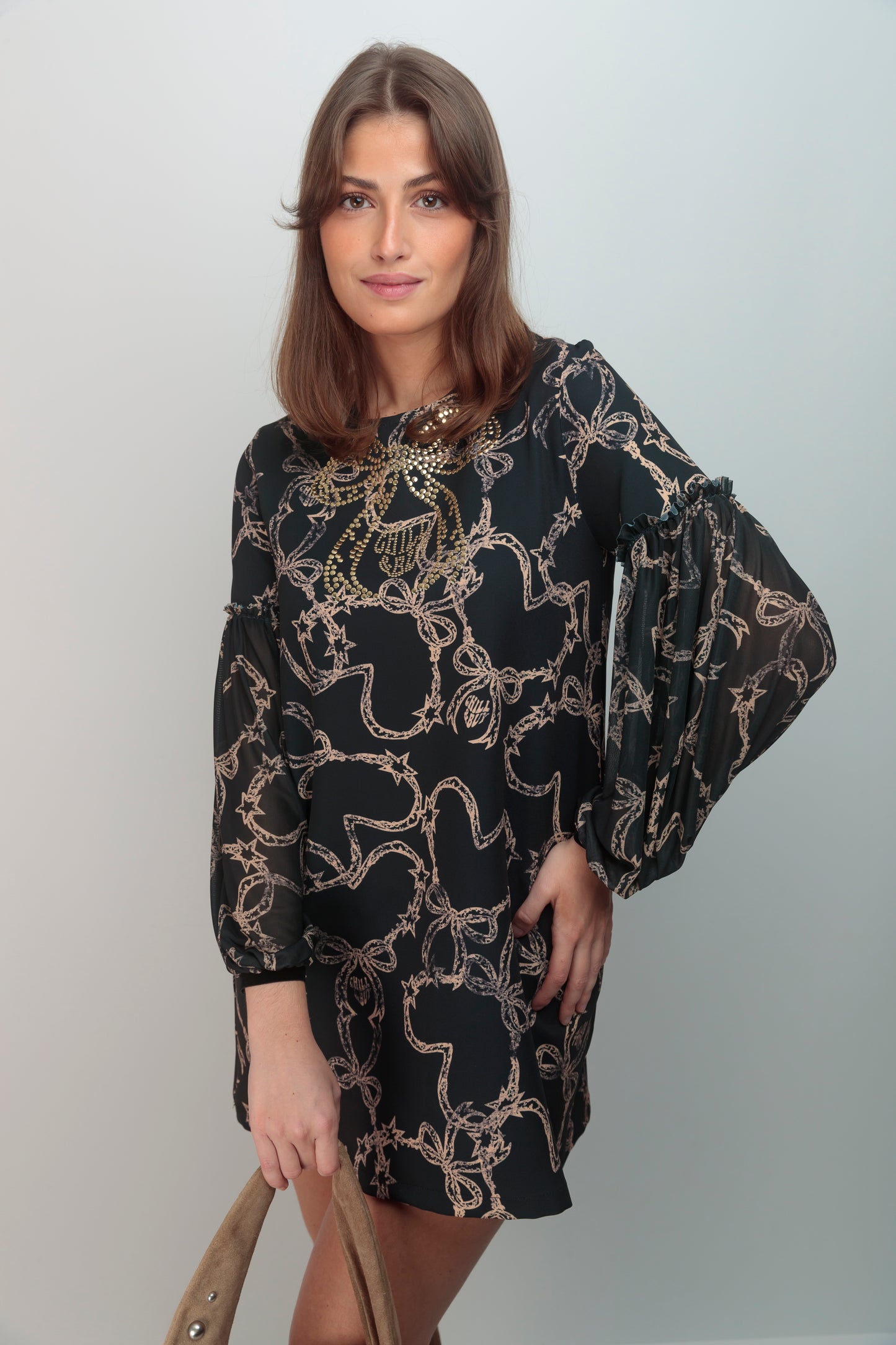 Vestido Athenas Lazo Tachas