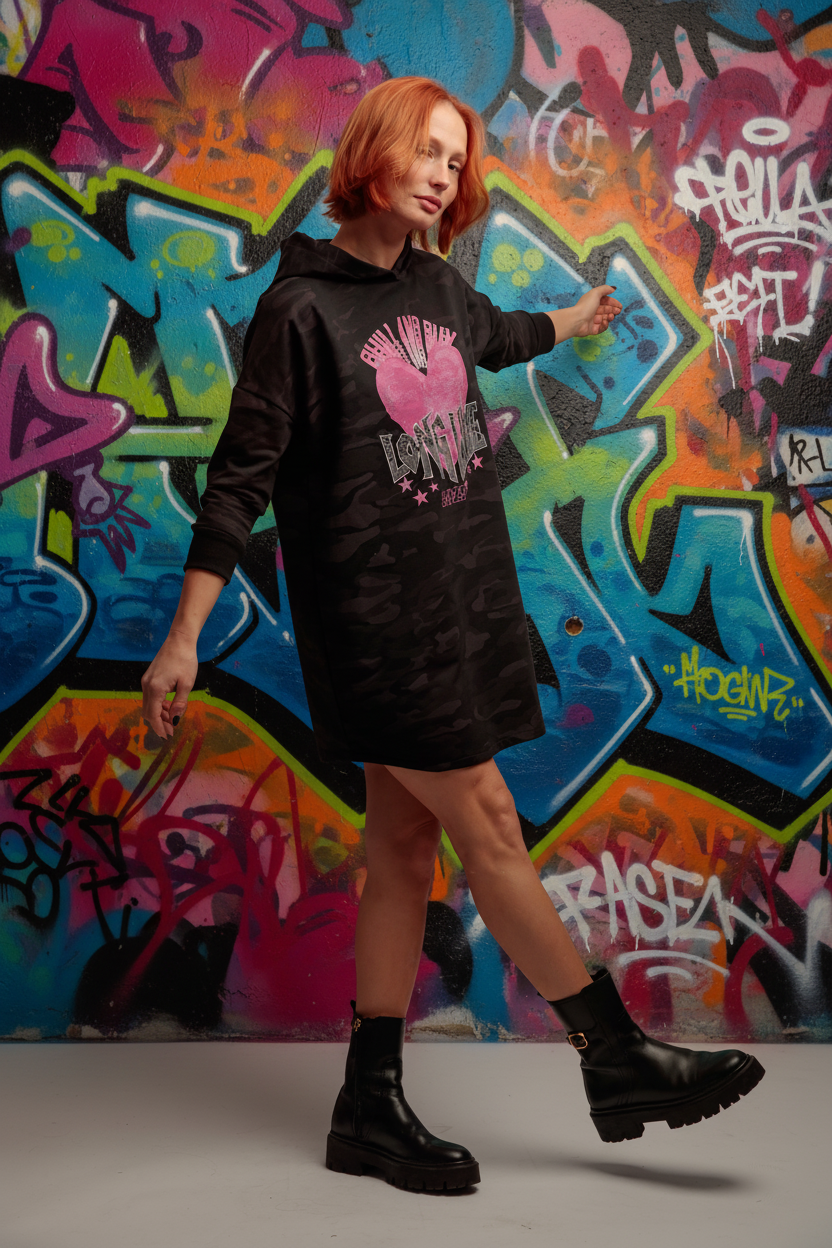 Robe à capuche Live Heart
