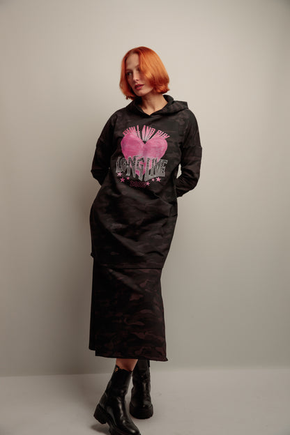 Vestido Capucha Corazón Live