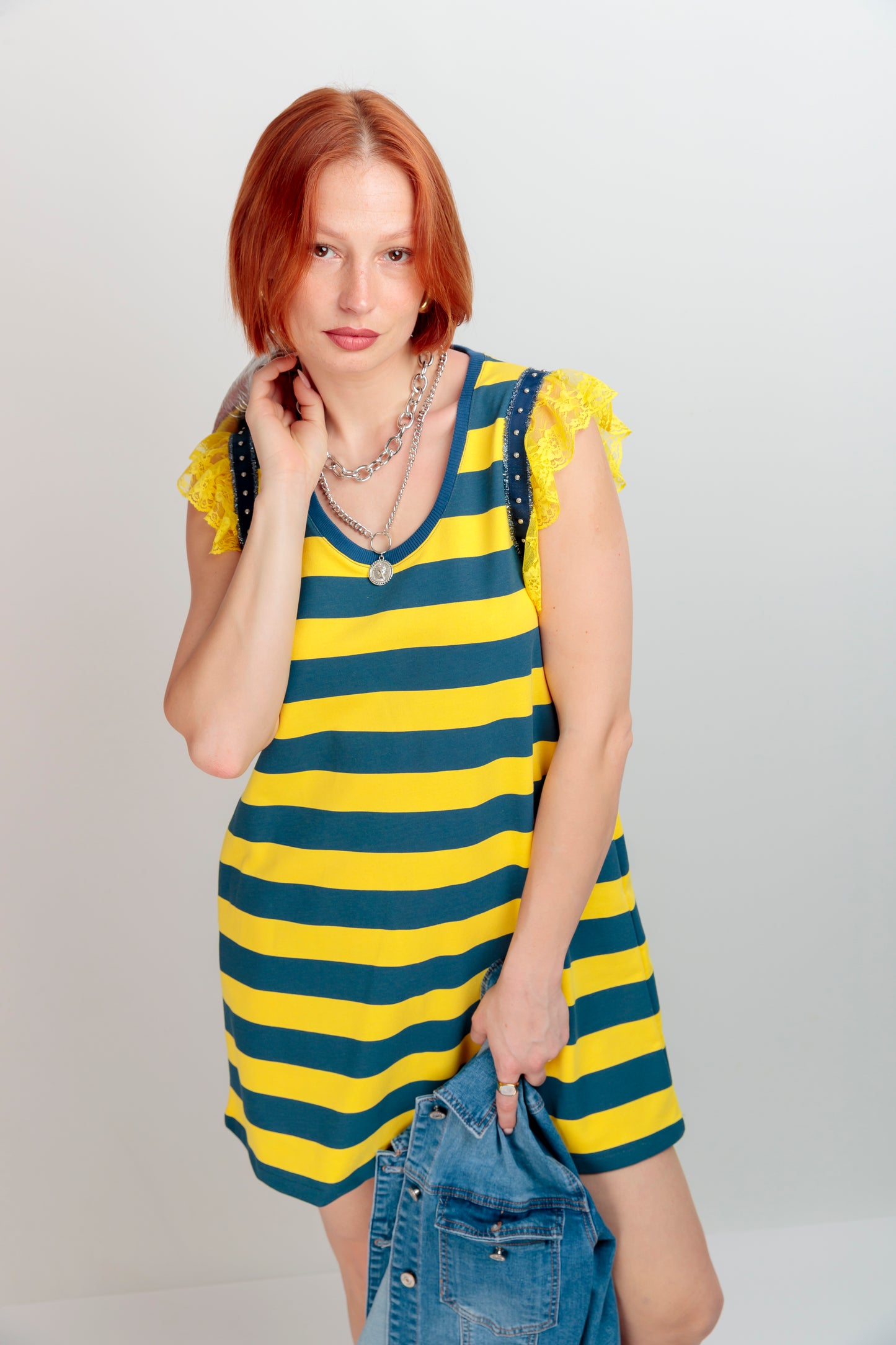 Vestido Dream Rayas Amarillo