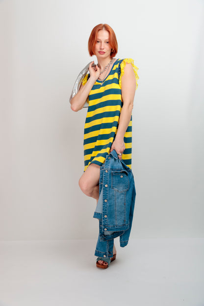 Vestido Dream Rayas Amarillo