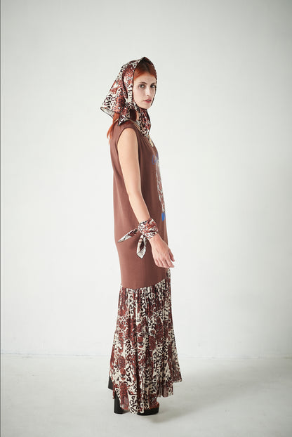 Vestido Combinado Tiger Brown