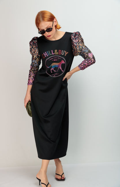 Vestido Largo Blow Panther Fortuna