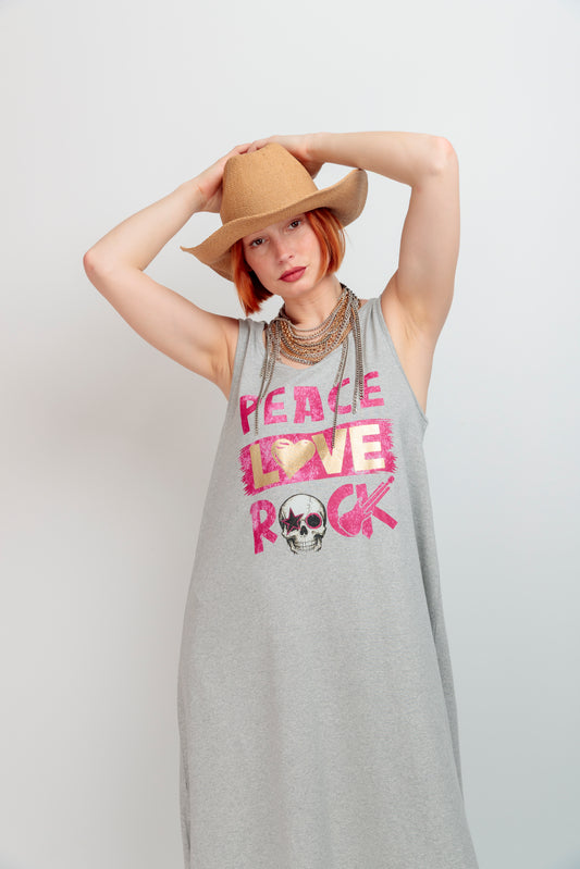 Vestido Largo Peace Rosa