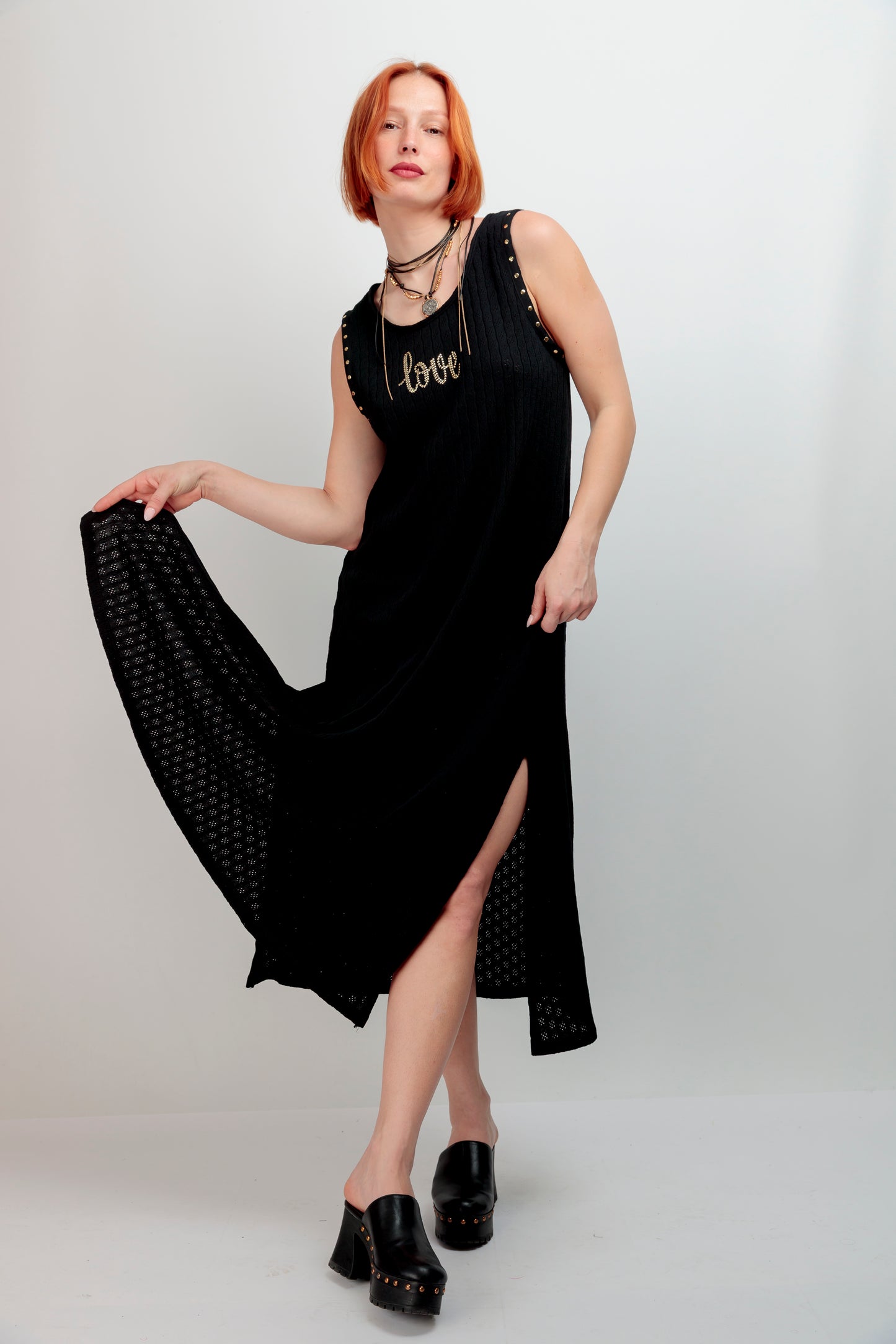 Vestido Punto Calado Love