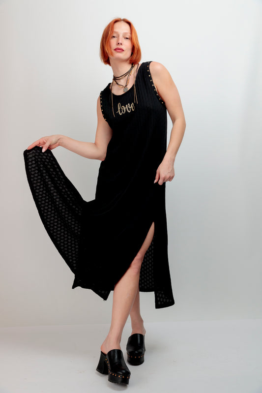 Vestido Punto Calado Love