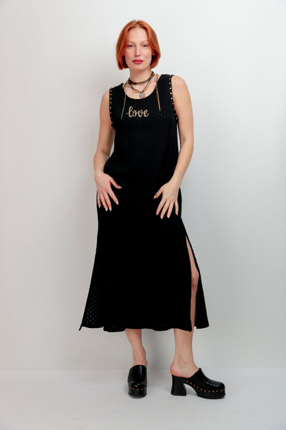 Vestido Punto Calado Love