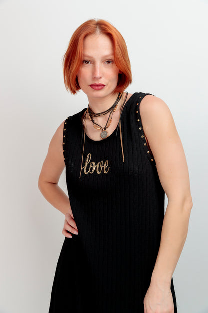 Vestido Punto Calado Love