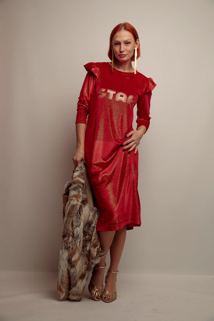 Vestido Largo Star Dorado