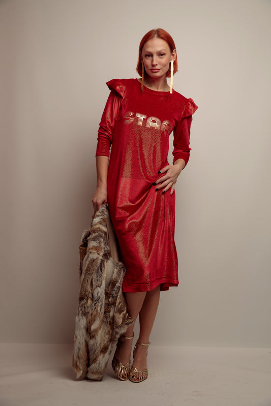 Vestido Largo Star Dorado