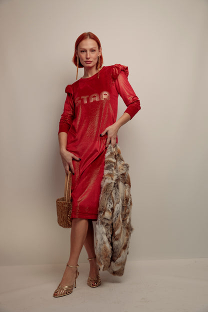 Vestido Largo Star Dorado